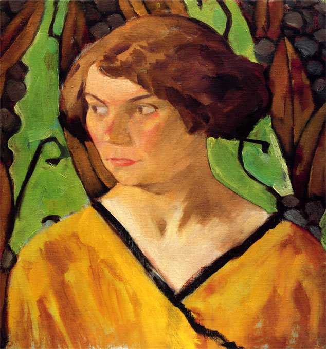Bir kızın portresi by Koloman Moser