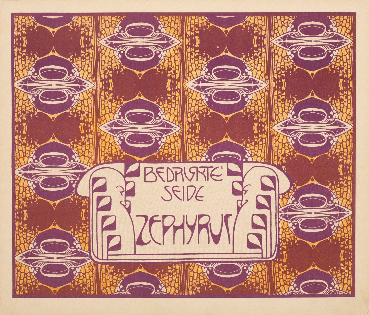 Baskılı İpek Zephyr, 1901. by Koloman Moser