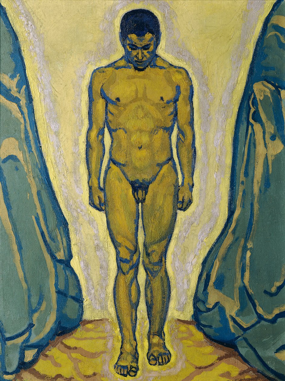 kayalar arasında çıplak duran by Koloman Moser