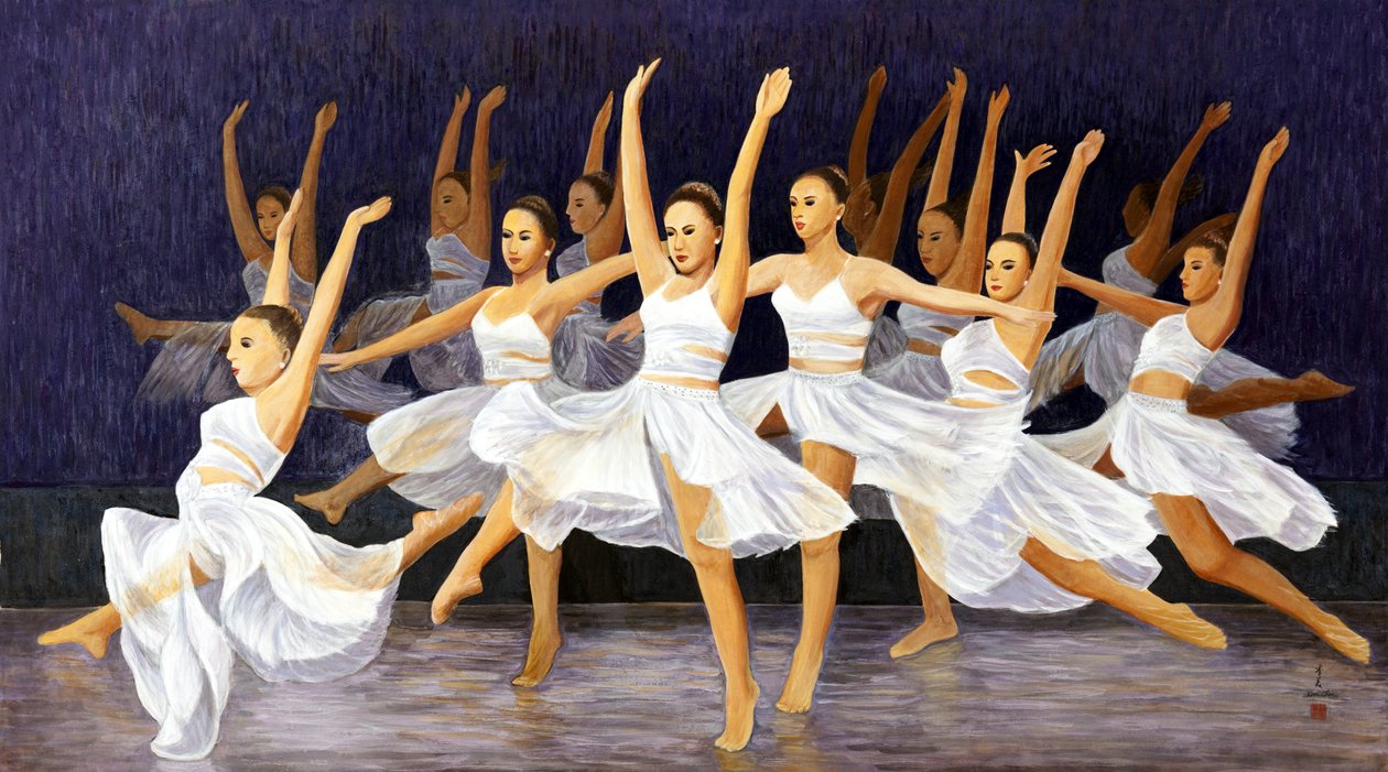 Flying Together, 2015 (Pirinç kağıdı üzerine doğu guajı) by Komi Chen
