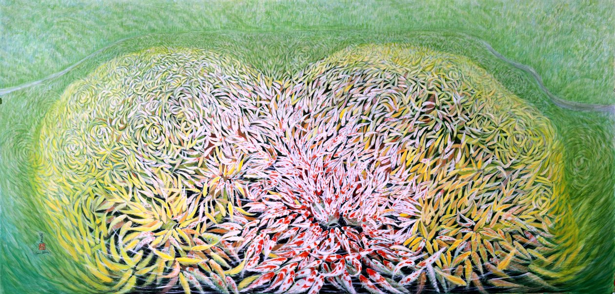 Şanlı Giriş, 2011 (pirinç kağıdına Doğu guajı) by Komi Chen