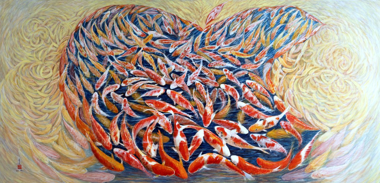Ben En İyiyim, 2013 (pirinç kağıdına doğu guajı) by Komi Chen