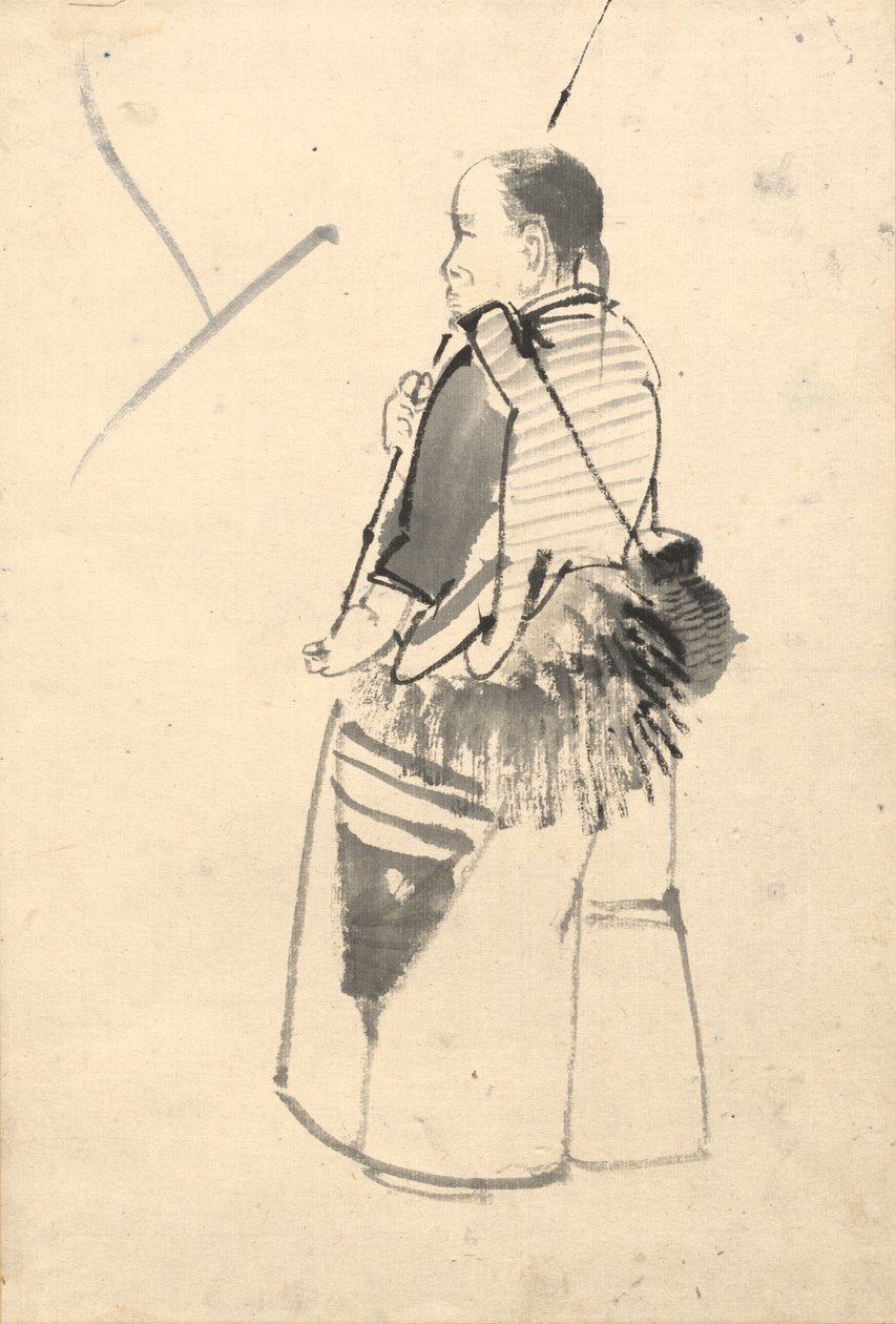 Balıkçı Kostümlü Dansçı. by Kono Bairei