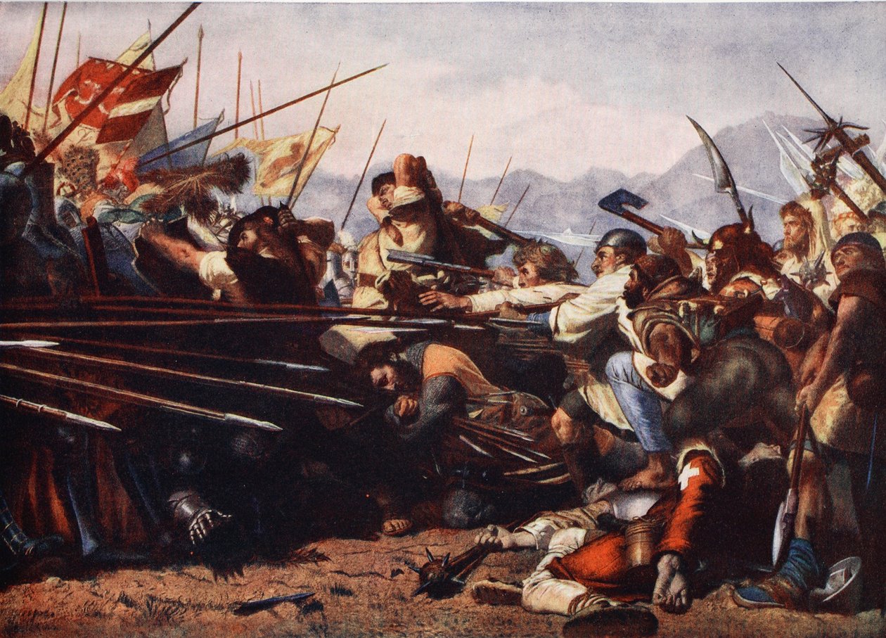 Sempach Savaşı, 1386 by Konrad Grob