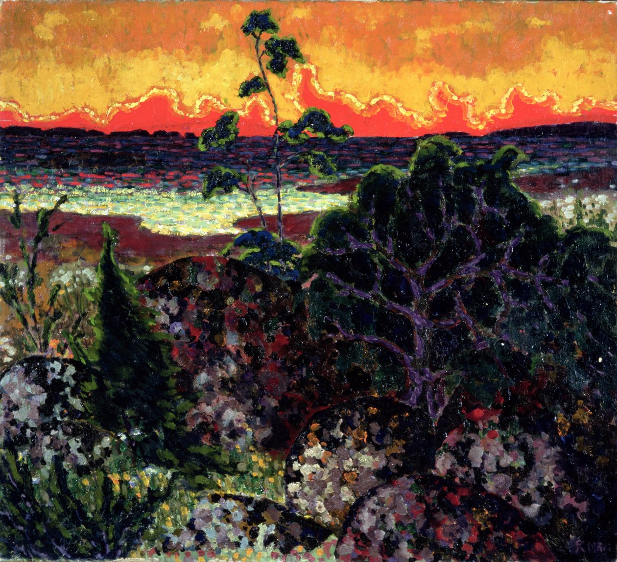 Kızıl Bulutlu Manzara, 1913-14 by Konrad Magi