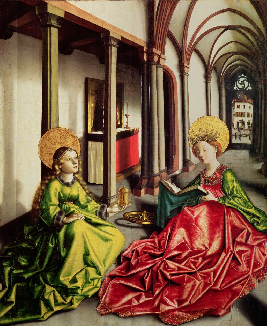 Mecdelli Meryem ve İskenderiyeli Aziz Katerina by Konrad Witz