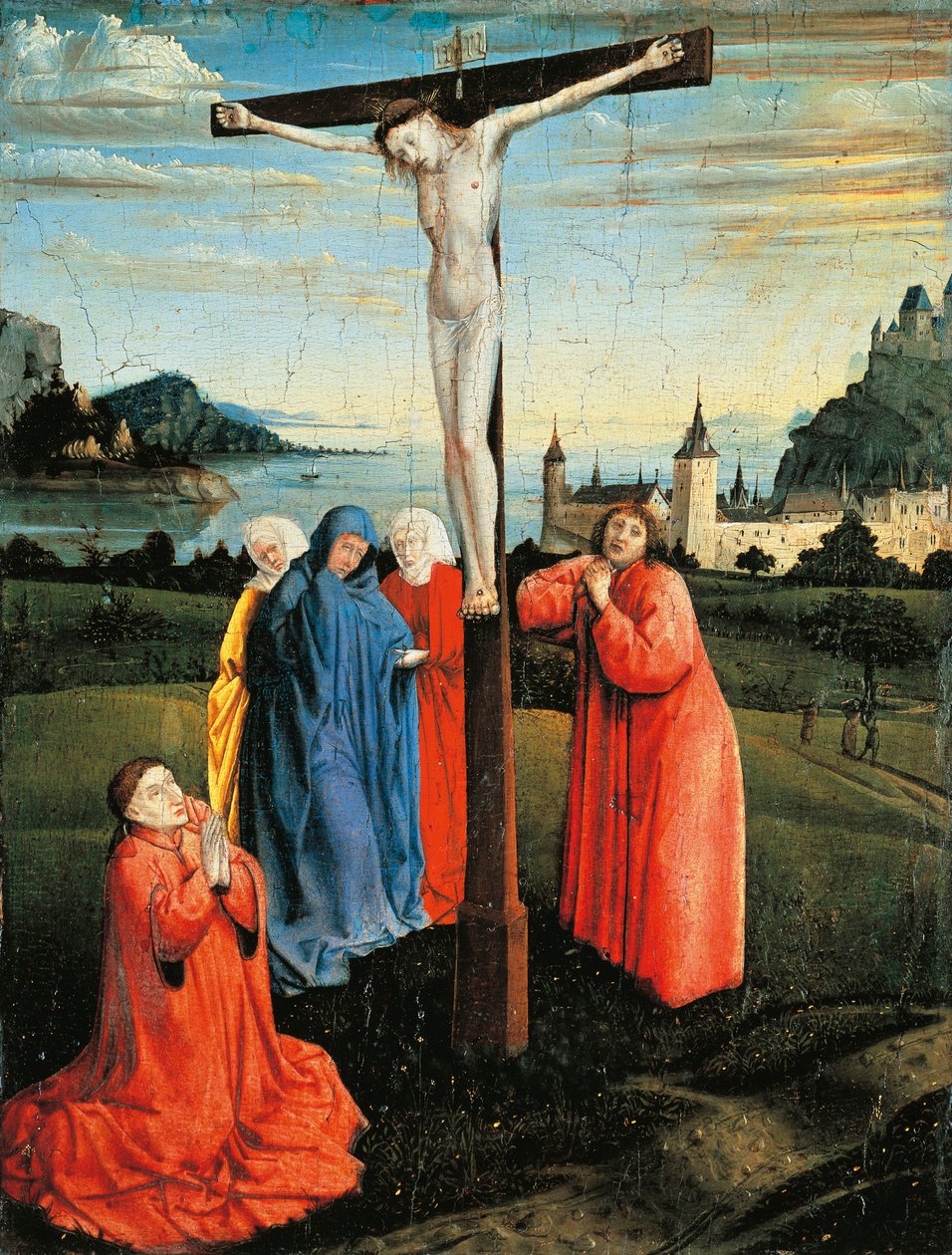 İsa çarmıhta, c.1430-33 (panelde yağlı boya) by Konrad Witz