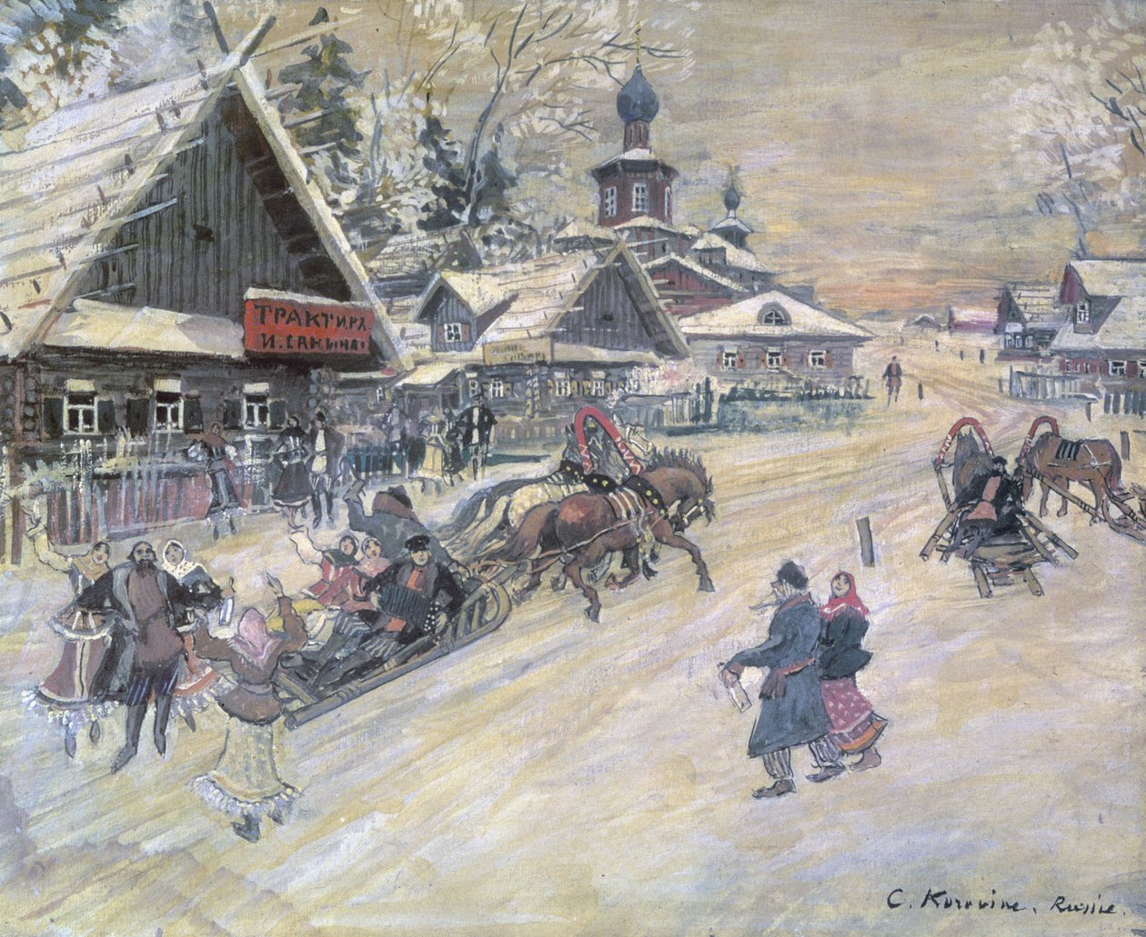 Festival Yürüyüşü, Rusya by Konstantin Alekseevich Korovin