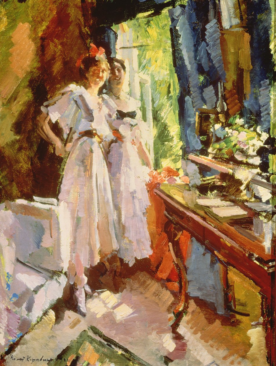 Açık Pencerede, 1916 by Konstantin Alekseevich Korovin