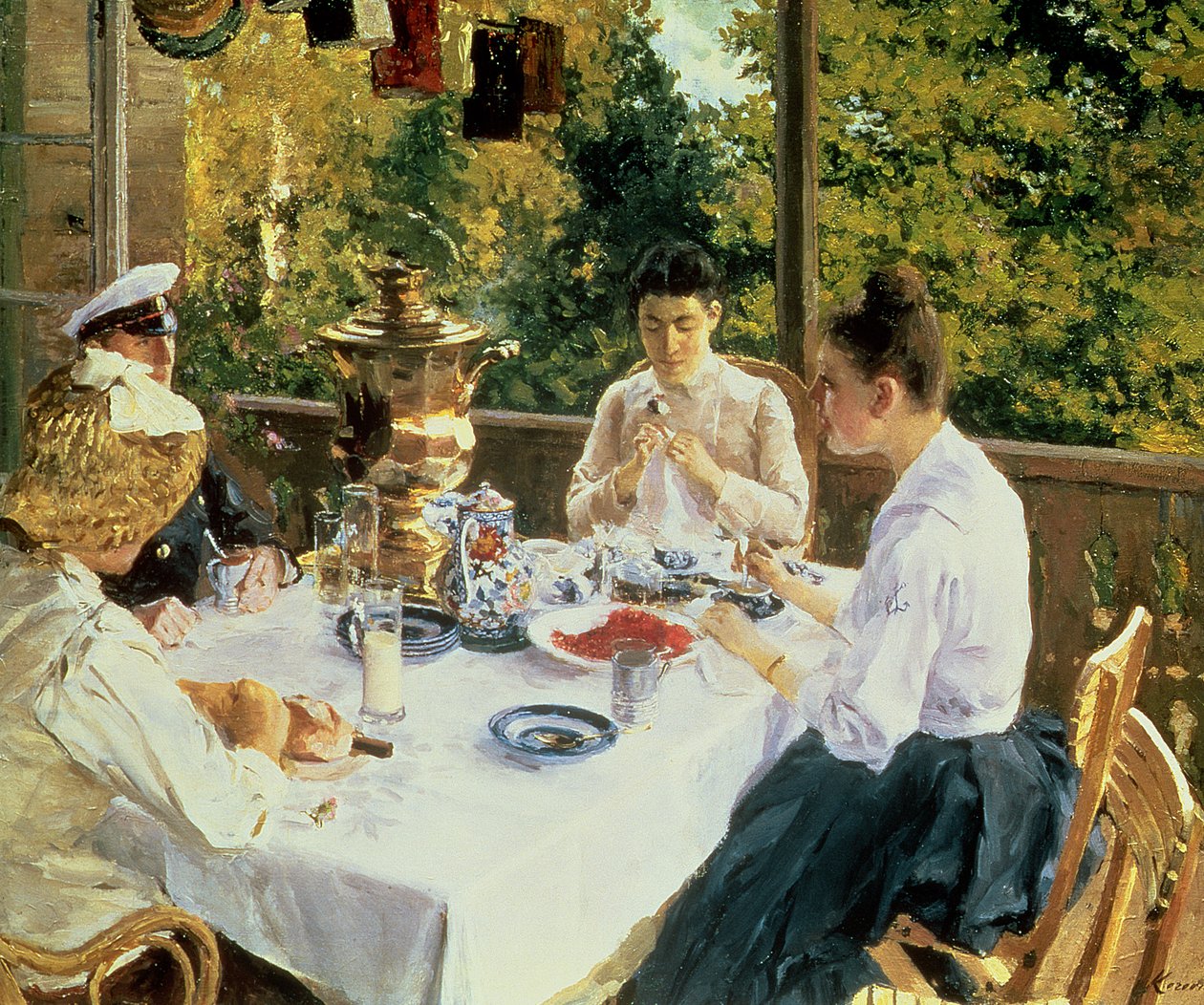 Çay Masasında, 1888 by Konstantin Alekseevich Korovin