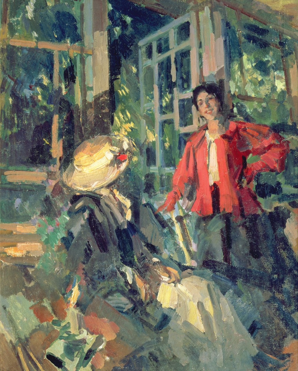 Pencerede, 1919 by Konstantin Alekseevich Korovin