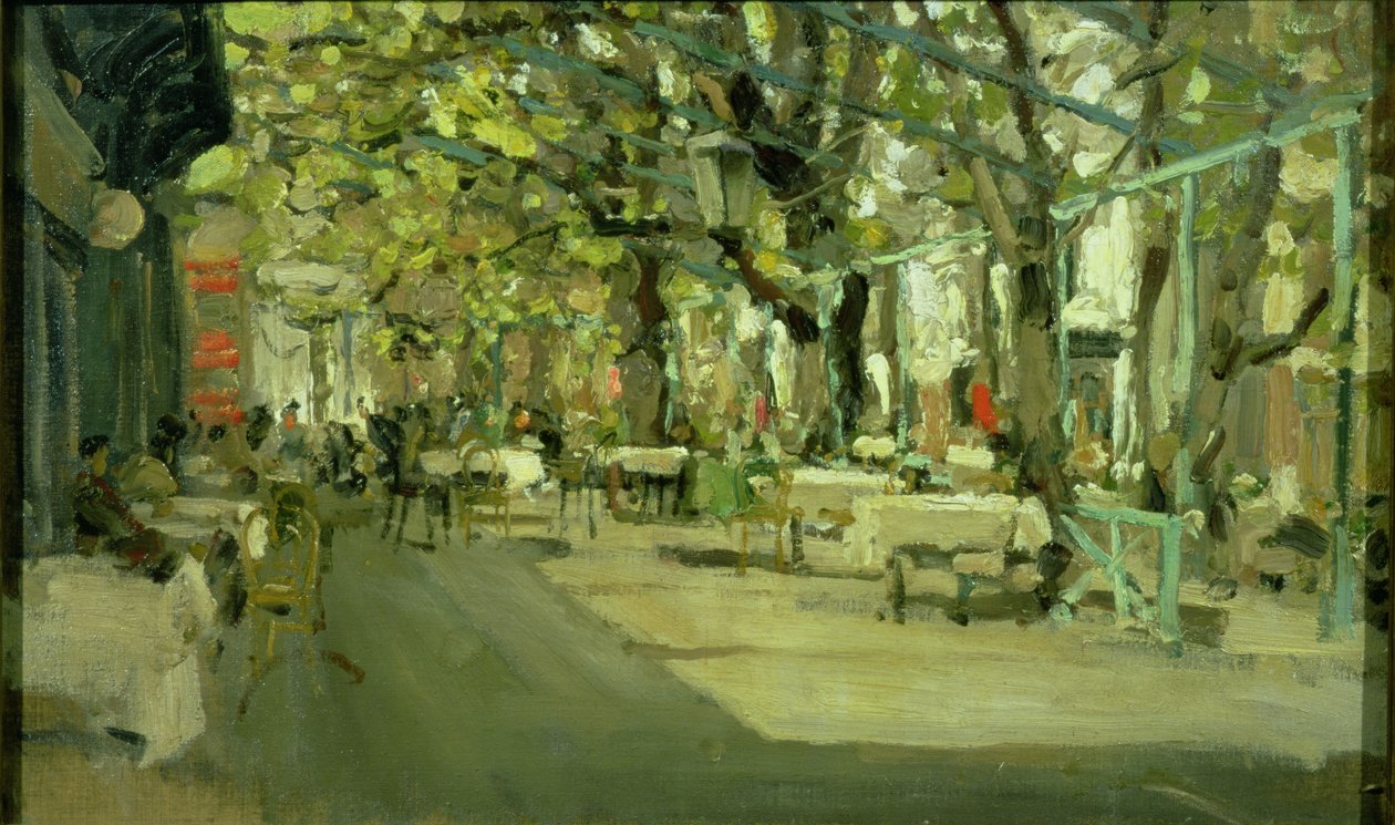Cafe in Yalta, 1905  by Konstantin Alekseevich Korovin