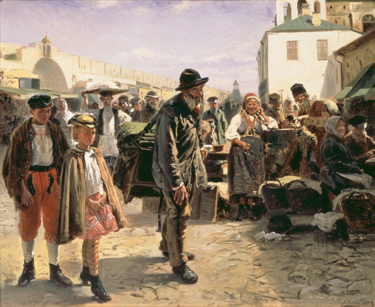 Organ Öğütücü, 1879 by Konstantin Alekseevich Korovin