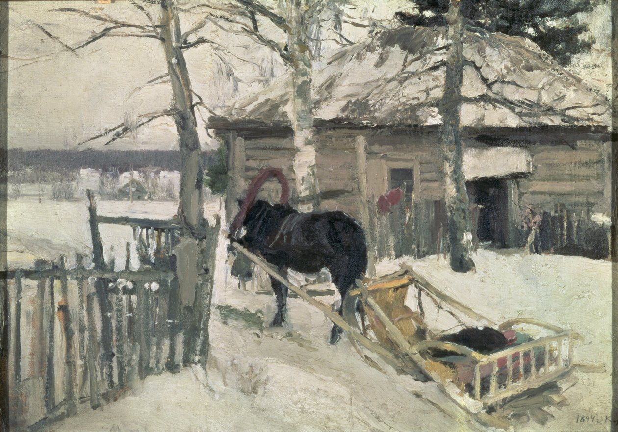 Kış, 1894 by Konstantin Alekseevich Korovin