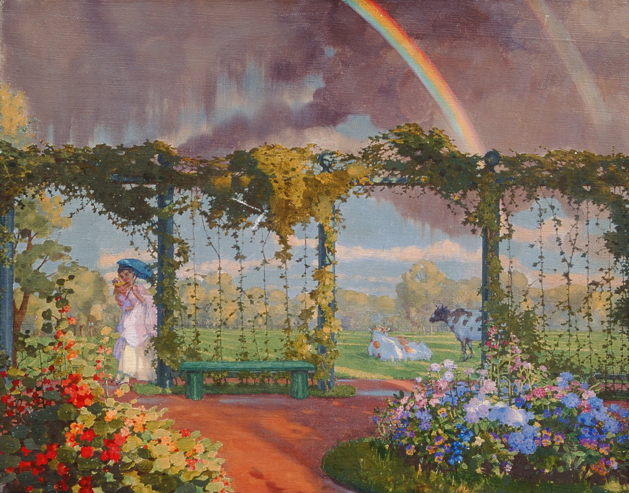 Gökkuşağıyla Manzara, 1915 by Konstantin Andreevic Somov