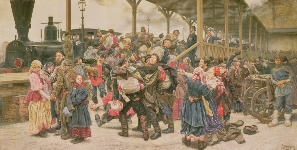 Savaşa Çıkış, 1888 by Konstantin Apollonovich Savitsky