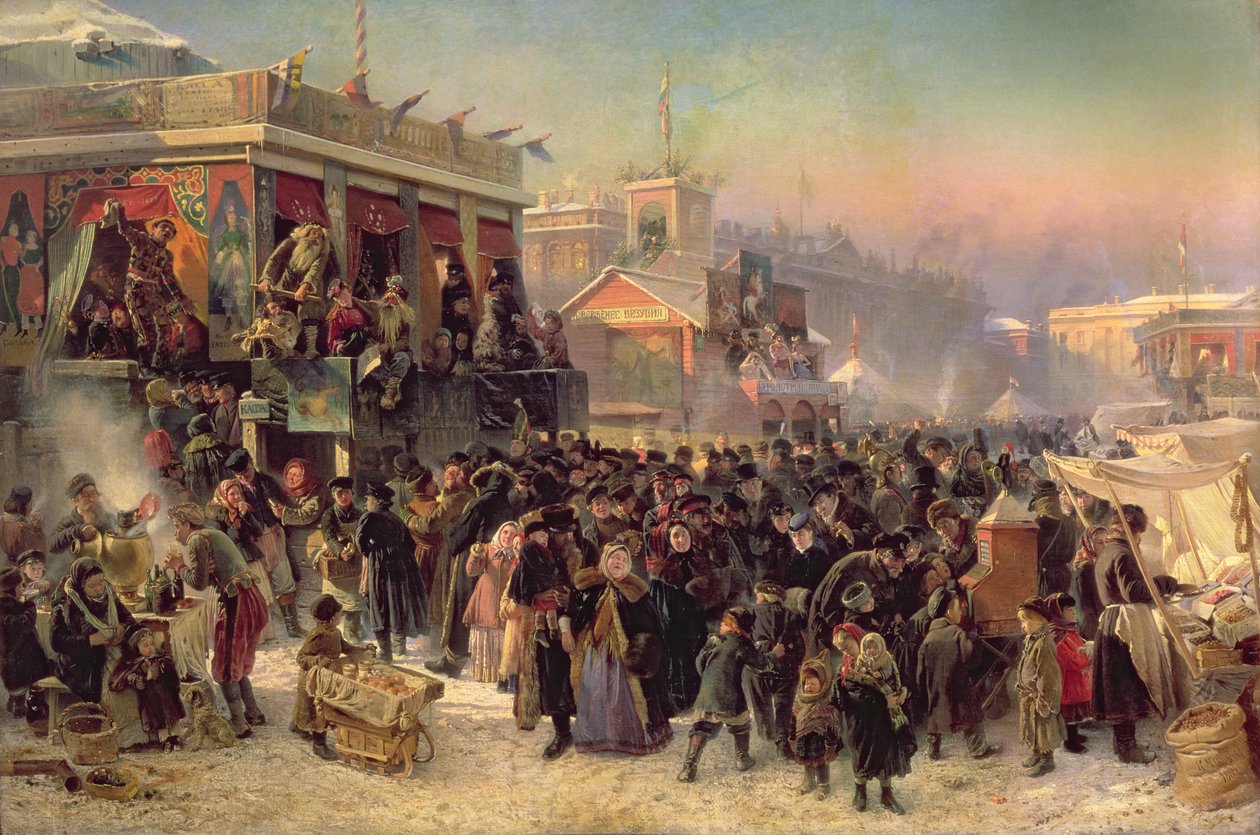 Admiralty Meydanı'ndaki Fuar Kabinleri, St. Petersburg, 1869 by Konstantin Egorovich Makovsky