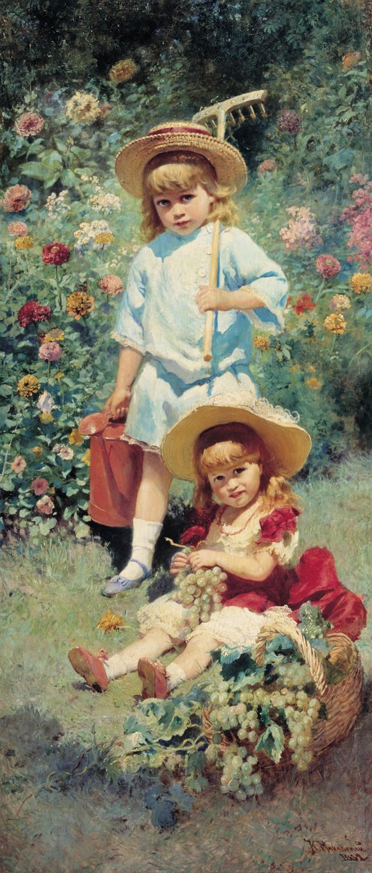 Sanatçıların Çocuk Portresi by Konstantin Egorovich Makovsky