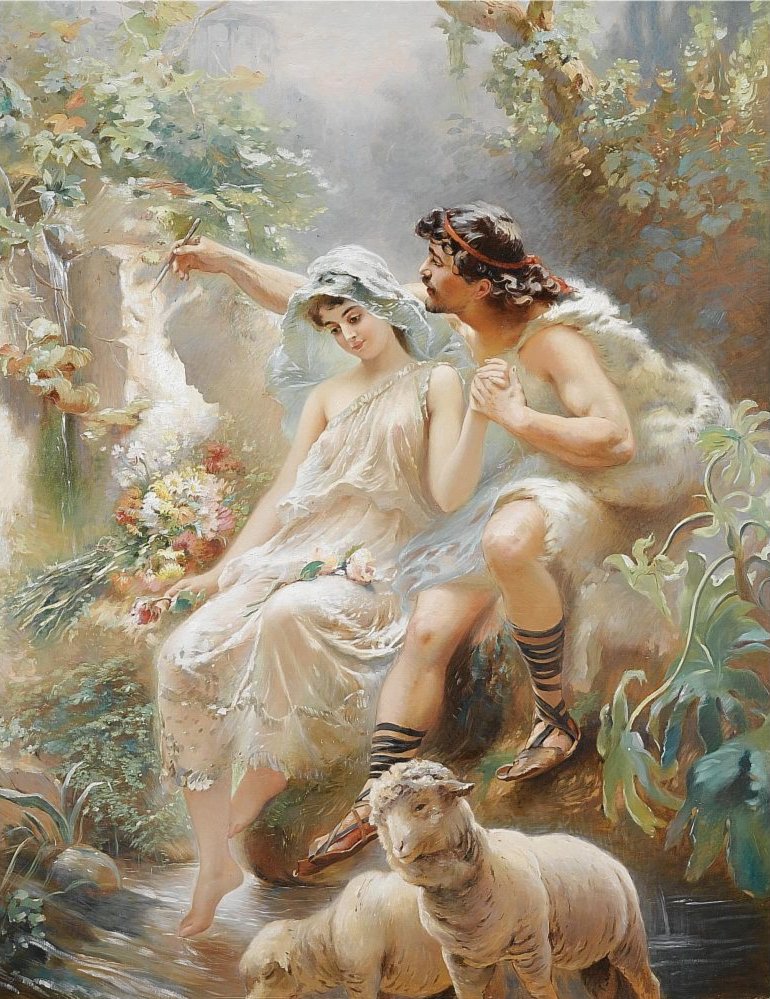 alegorik sahne by Konstantin Egorovich Makovsky