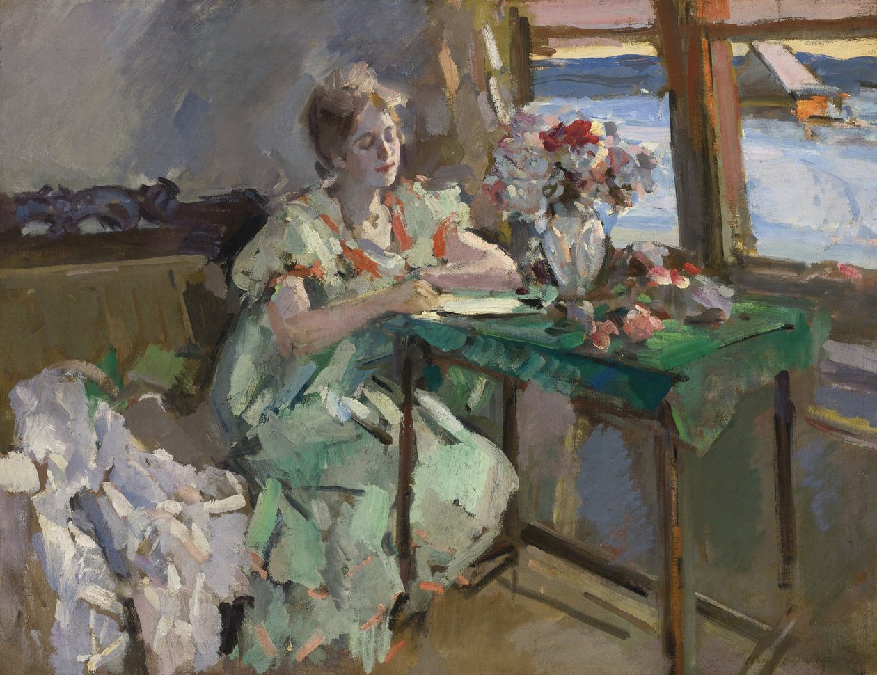 Pencerede, 1918 by Konstantin Alekseevich Korovin