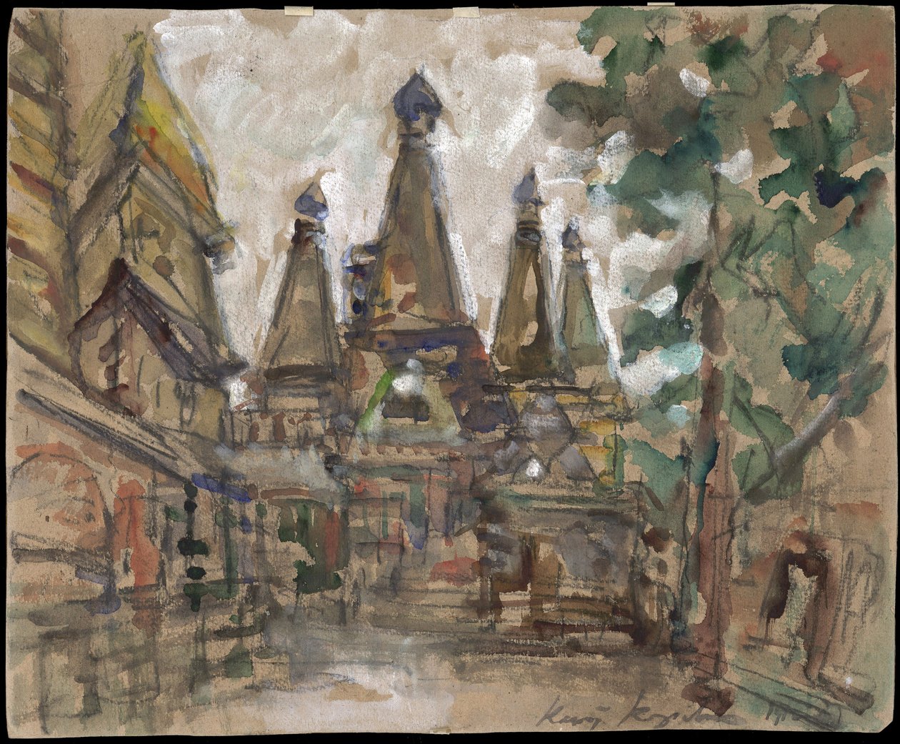 La Fiancee Du Tsar operası için hazırlık dekoru, Nicolai Rimsky Korsakov - N. Rimsky-Korsakov, Korovin, Konstantin Alexeyevich (1861-1939) operası Çar