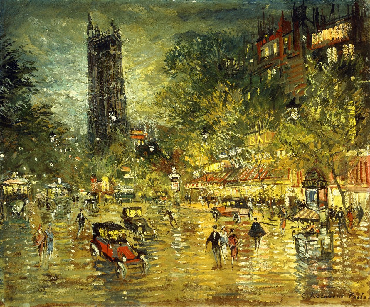 Paris Sokak Sahnesi by Konstantin Alekseevich Korovin