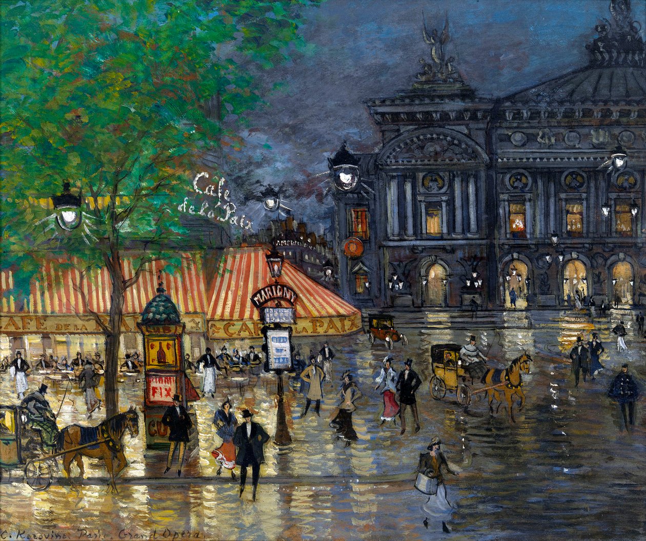 Opera Meydanı, Paris by Konstantin Alekseevich Korovin