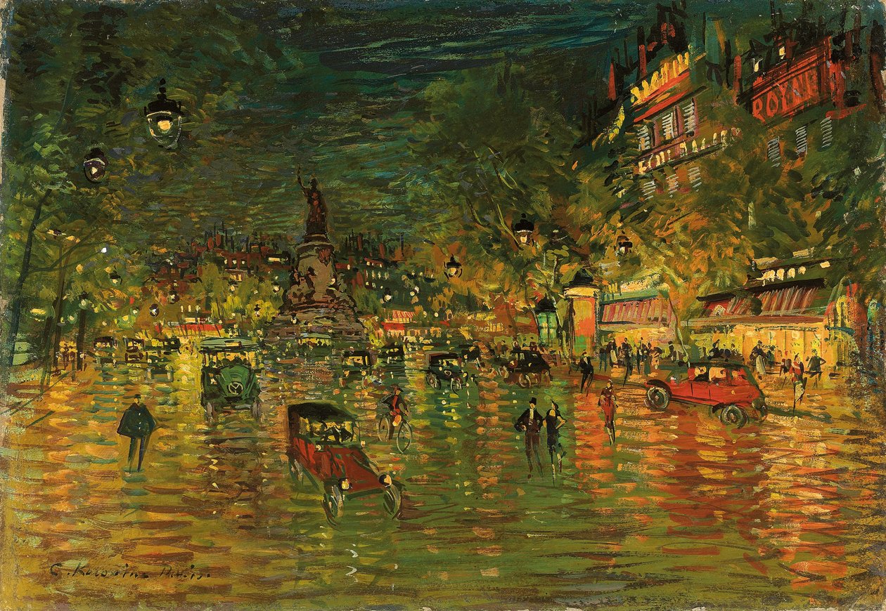 Cumhuriyet Meydanı, Paris by Konstantin Alekseevich Korovin