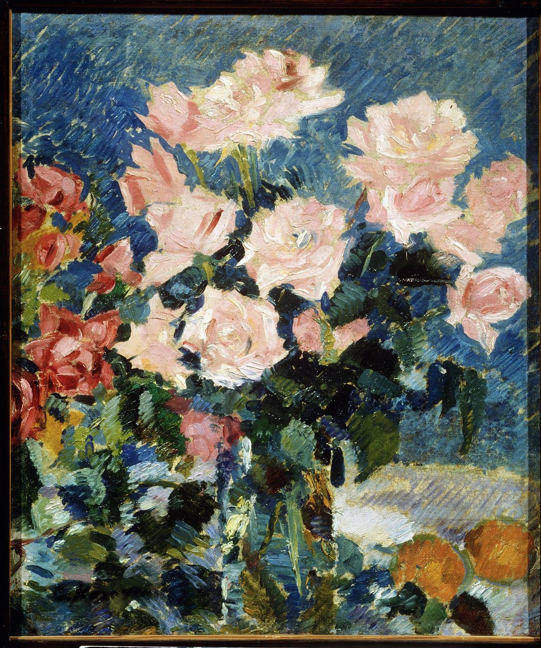Güller (Güller). Konstantin Alekseyeviç Korovin (Constantin Korovin) (1861-1939), tuval üzerine yağlı boya, 1930 dolayları. Natürmort, 20. yüzyıl Rus sanatı, izlenimcilik sonrası. Devlet Sanatı kullanımı, Yaroslavl (Rusya). by Konstantin Alekseevich Korovin