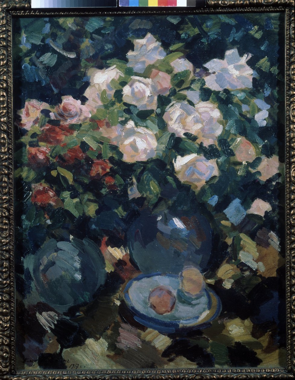 Mavi Sürahideki Güller. Konstantin Alekseyeviç Korovin