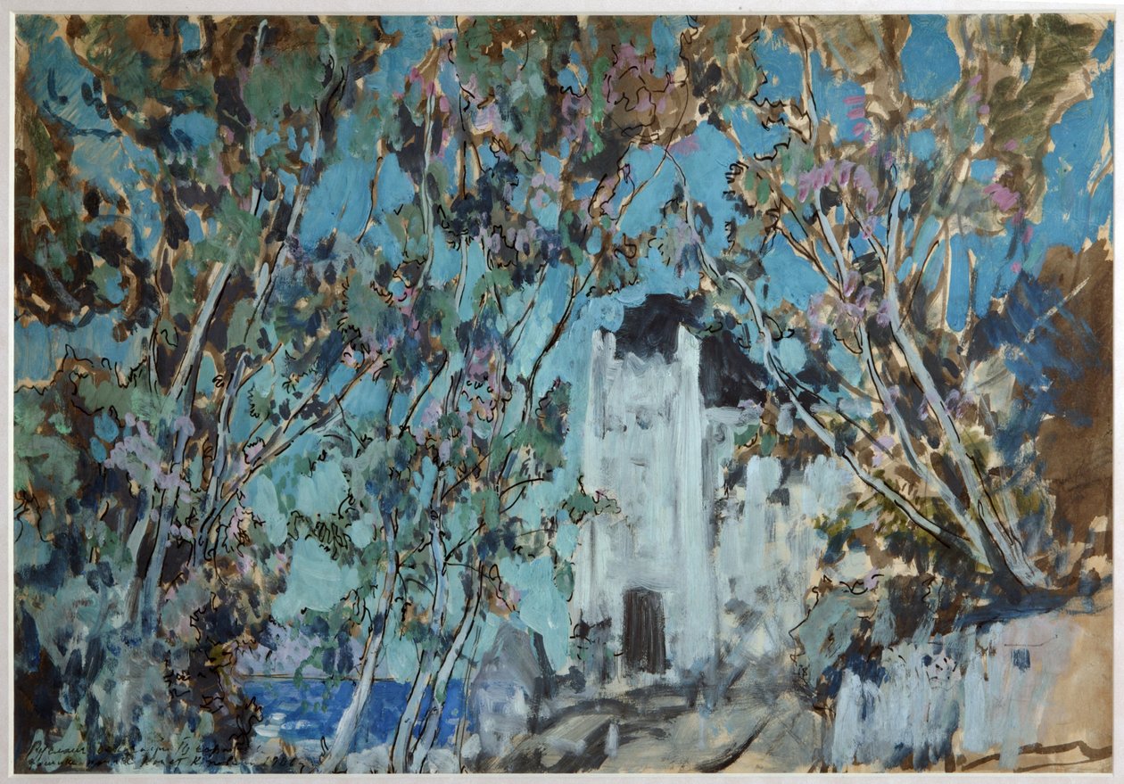 Ruslan ve Lyudmila operası için sahne tasarımı, M. Glinka, 1906 by Konstantin Alekseevich Korovin