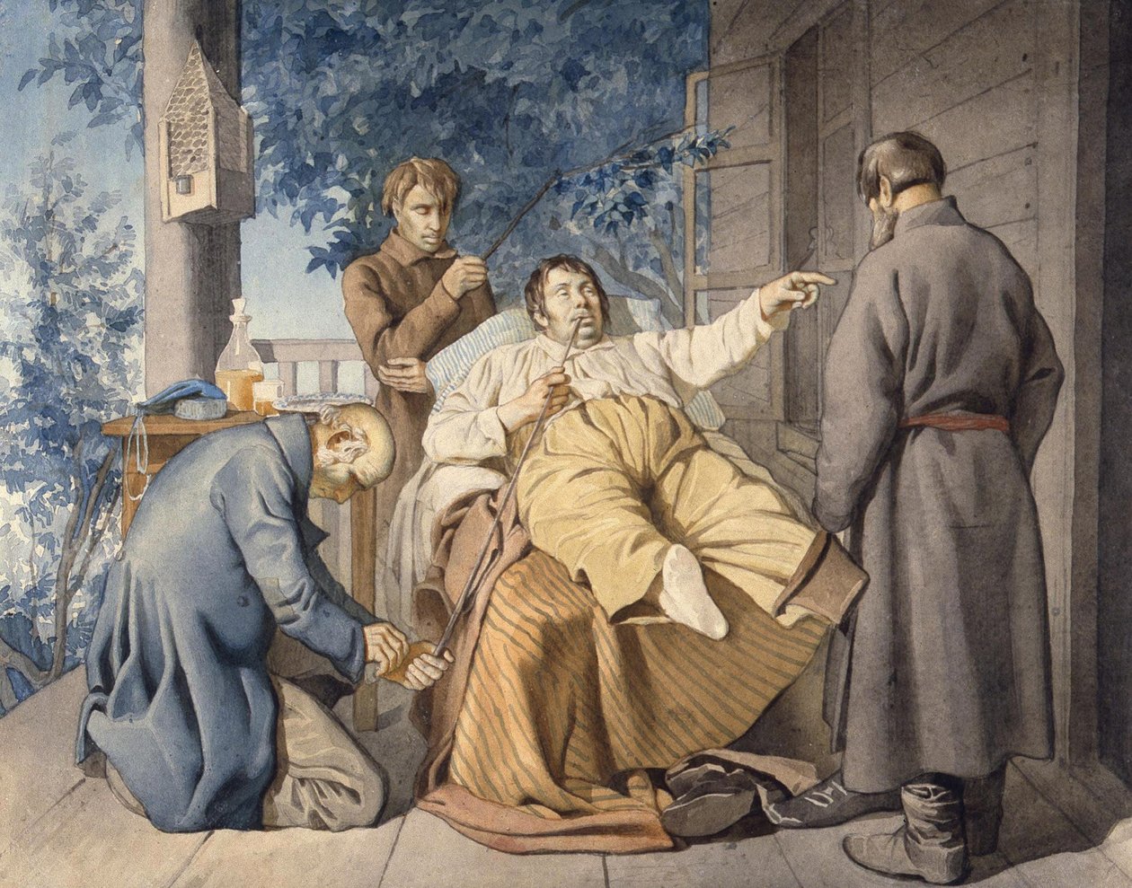 Ev sahibi ve Serfleri, 1853 by Konstantin Alexandrovich Trutovsky
