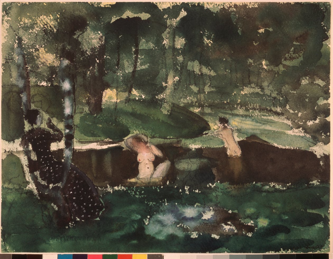 banyo yapanlar by Konstantin Andreevic Somov