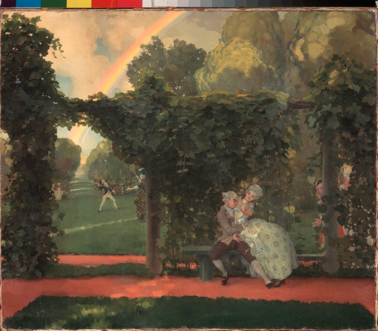 Öpücük alay ediyor. Konstantin (Constantin) Andreyevich Somov