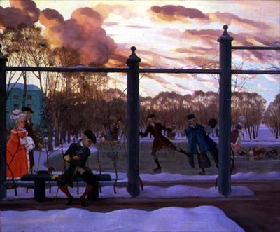 Kışın Buz Pateni Pisti by Konstantin Andreevic Somov