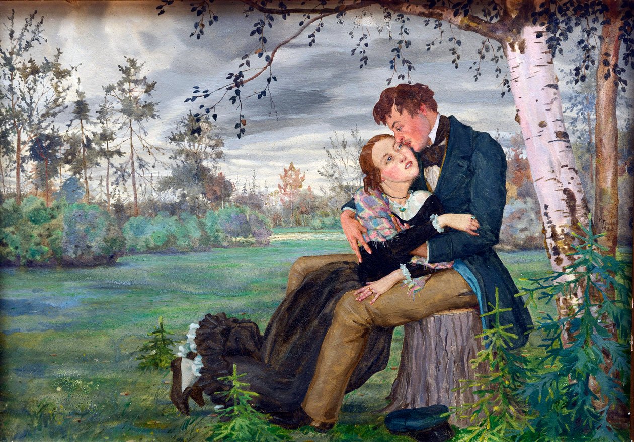 Aşıklar par Somov, Konstantin Andreevich (1869-1939) by Konstantin Andreevic Somov