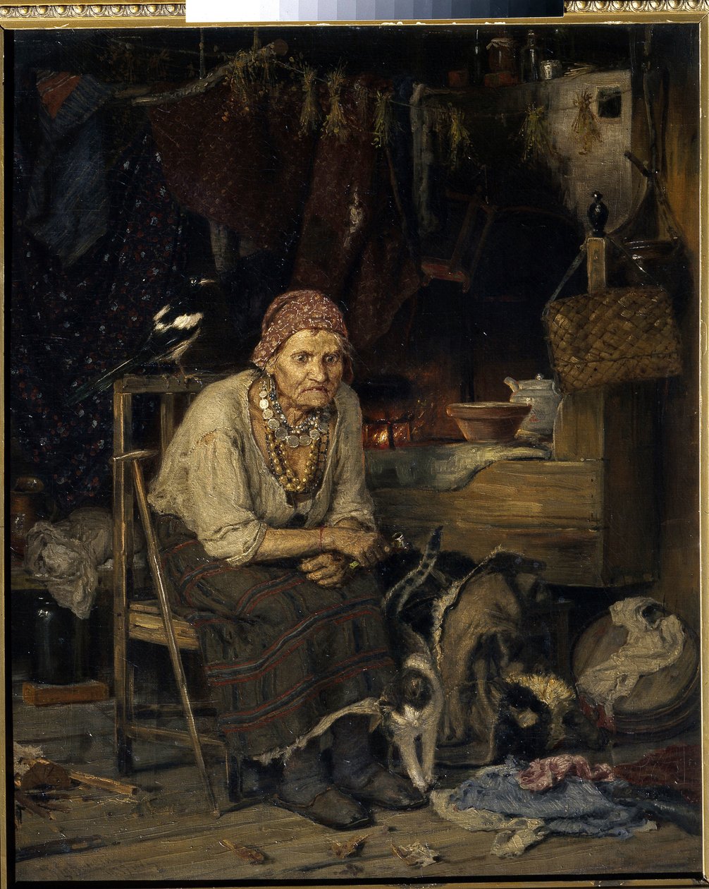 Bir cadı. Konstantin Apollonovich Savitsky