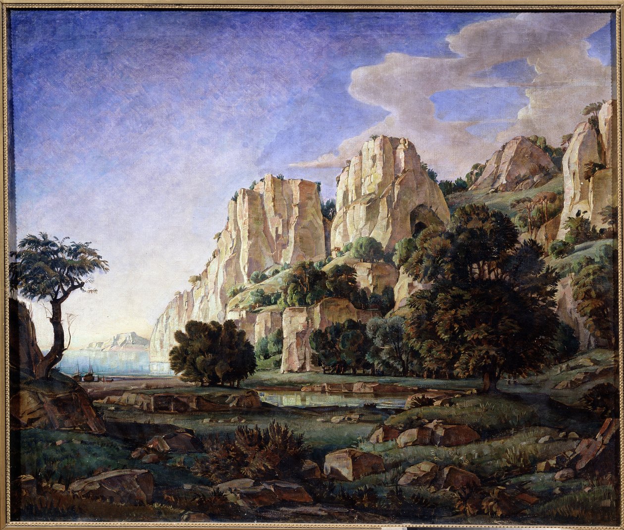 Sabah, Kırım manzarası, c.1920 (tuval üzerine yağlı boya) by Konstantin Bogayevsky