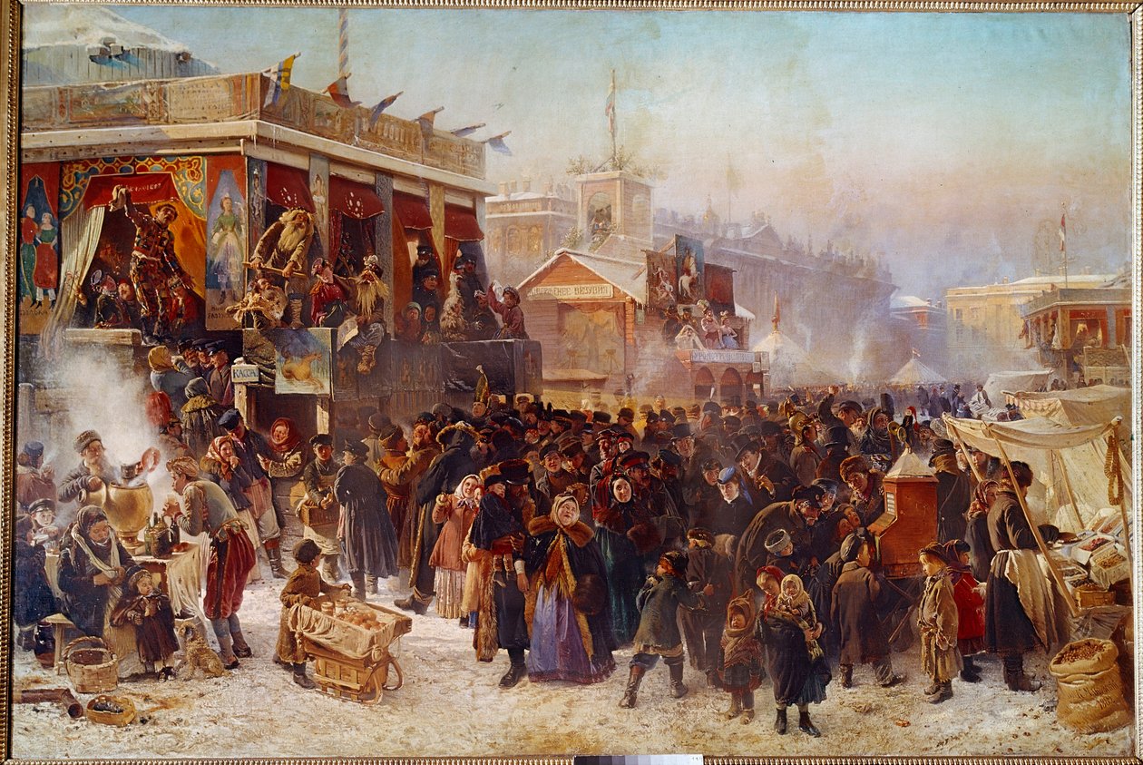St. Petersburg Sokak Tiyatrosu Gösterisinde Admiraut Meydanı