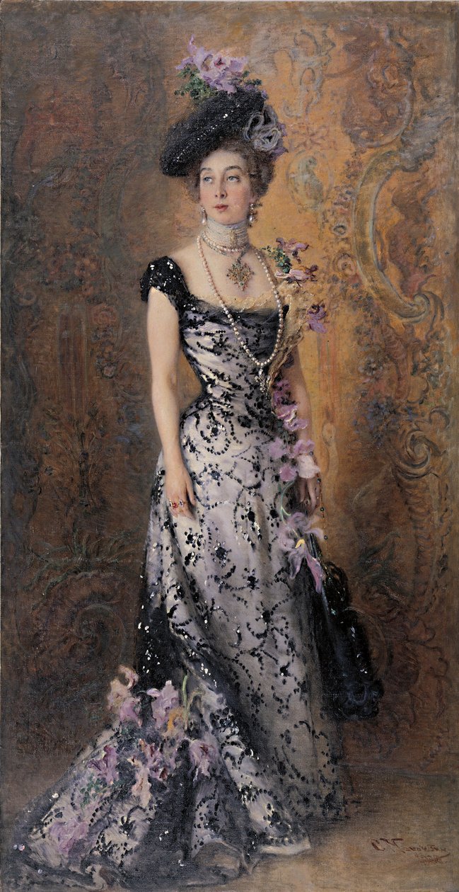 Orkide ile zarif, 1900 by Konstantin Egorovich Makovsky