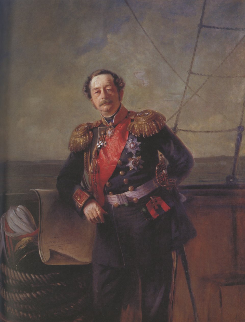Kont Nikolay Nikolayevich Muravyov-Amursky'nin Portresi 1809-1881, 1863 by Konstantin Egorovich Makovsky