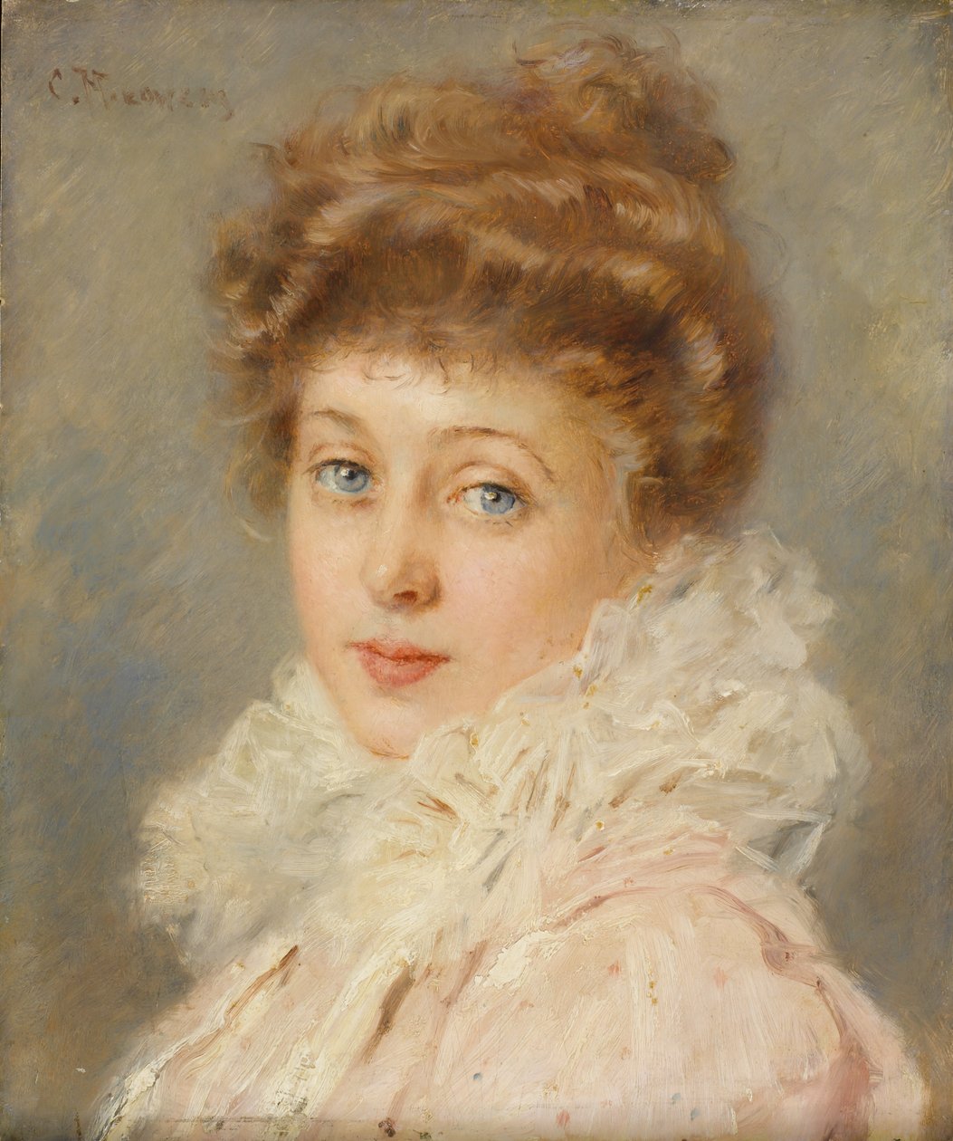 Zarif Bir Kadının Portresi, by Konstantin Egorovich Makovsky