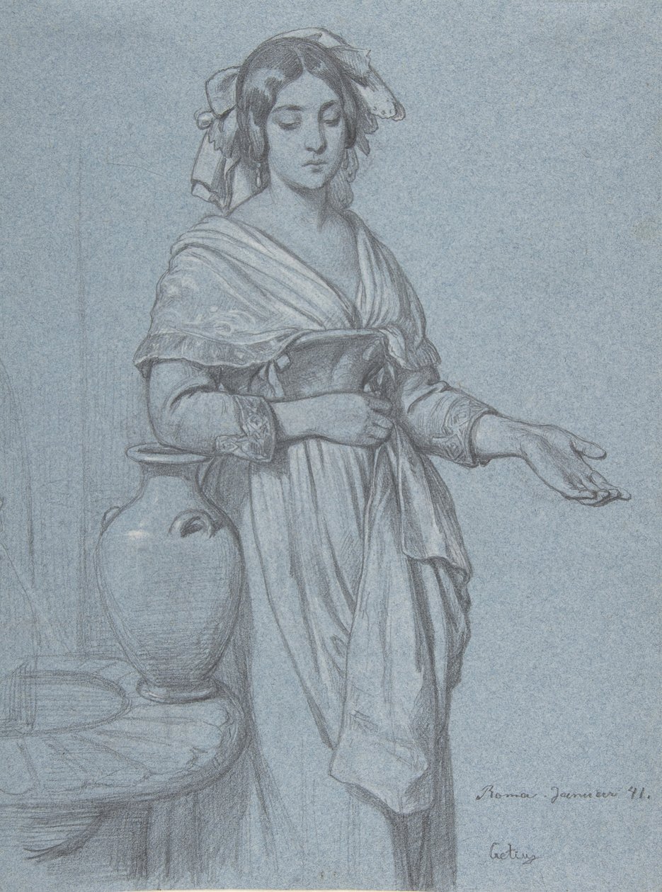 Romalı Bir Kadının İncelenmesi, 1841. by Konstantin Johannes Franz Cretius