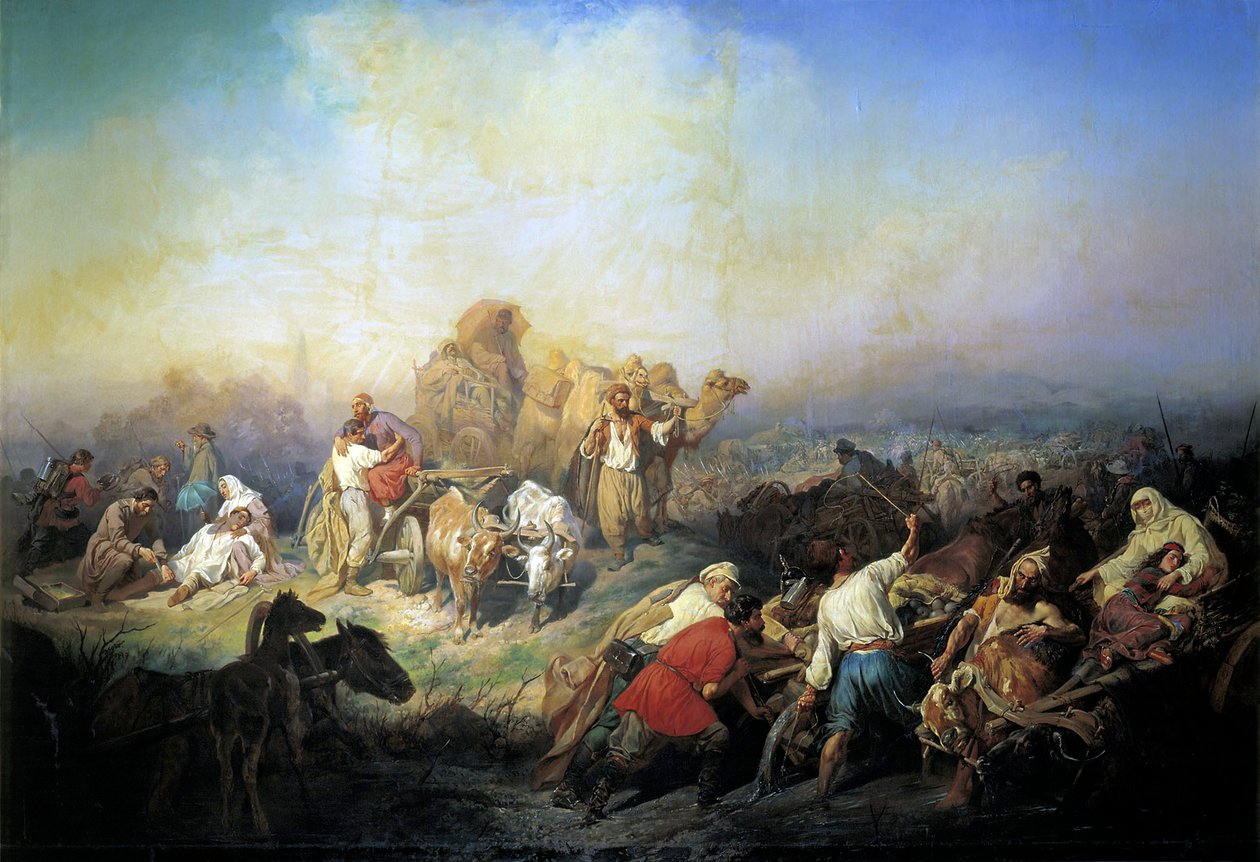Kırım Savaşı Zamanında Sivastopol ve Simferopol Arasındaki Askeri Yol, 1858. by Konstantin Nikolayevich Filippov