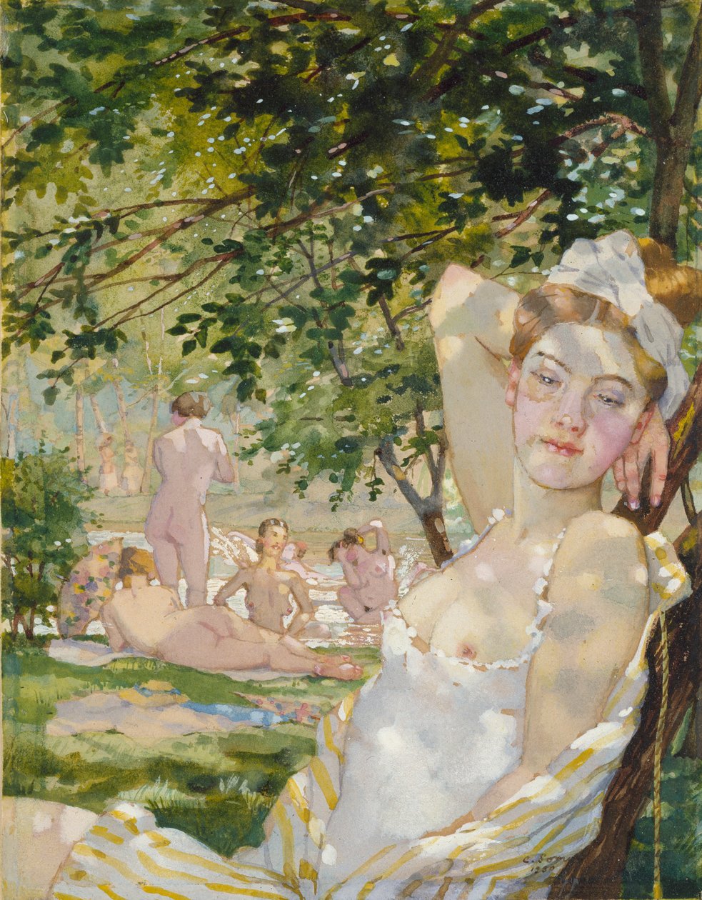 Güneşte Yıkananlar, 1930 by Konstantin Somov