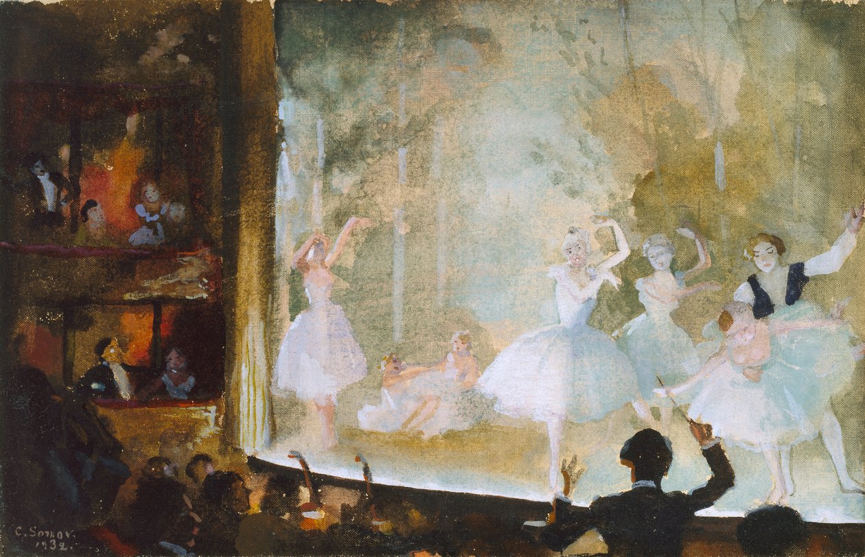 Rus Balesi, Champs-Elysees: Les Sylphides, 1932 by Konstantin Somov