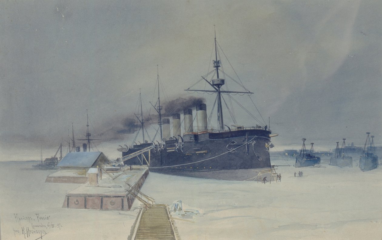 Zırhlı kruvazör Rossia, 1897 by Konstantin Vasilyevich Isenberg