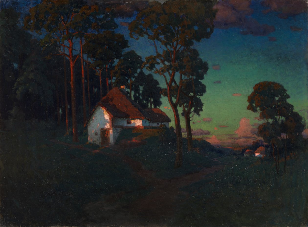 Gün Batımında Köy, 1923 by Konstantin Wroblewski