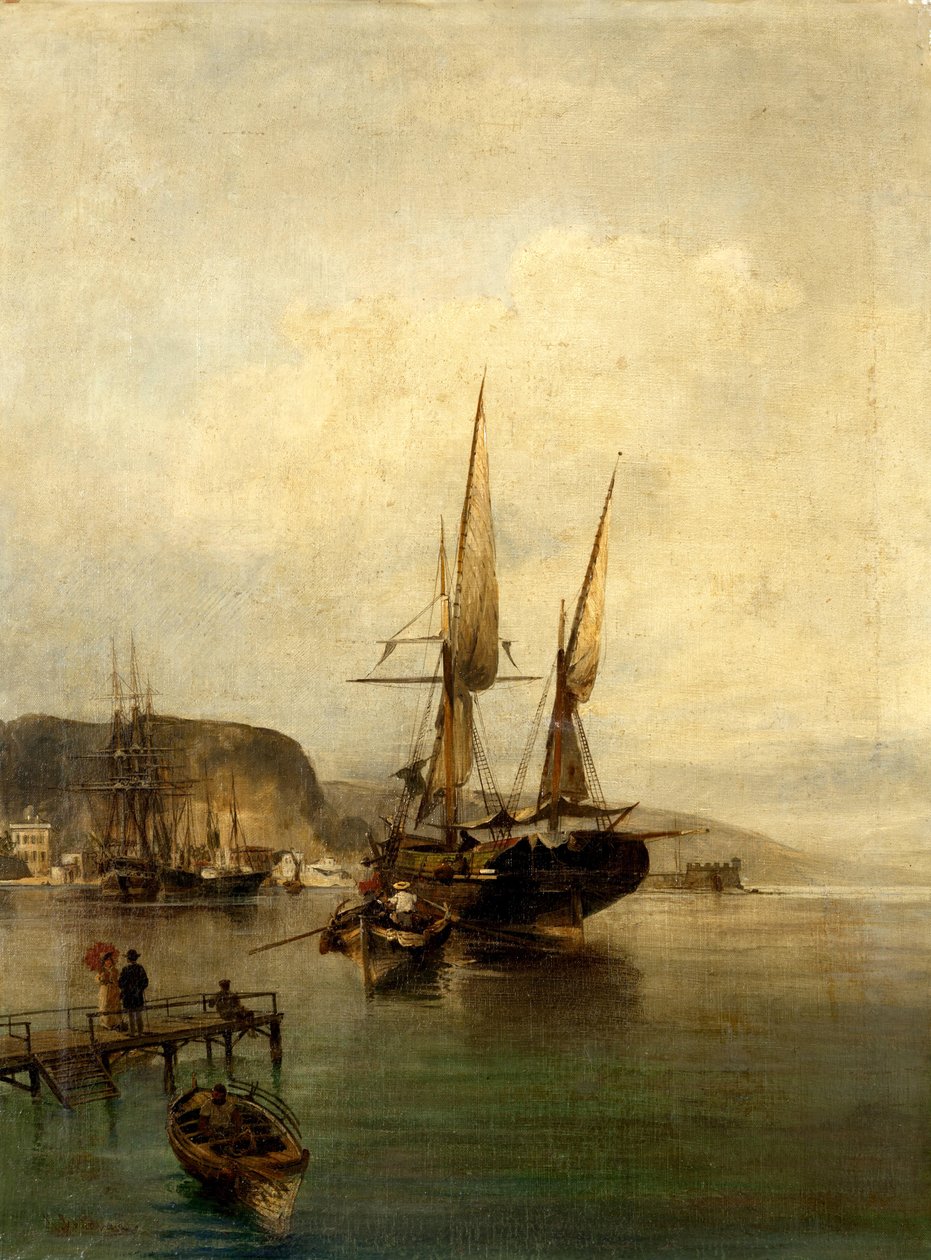 Liman manzarası by Konstantinos Volanakis