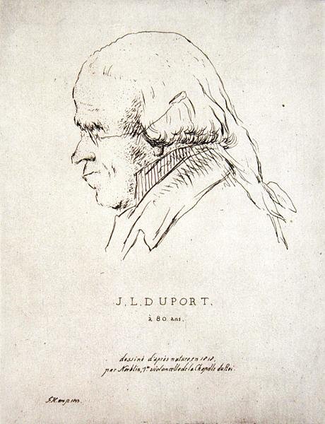 Jean-Louis Duport, 80 yaşında (1749-1819) (gravür) by Korblin (after)